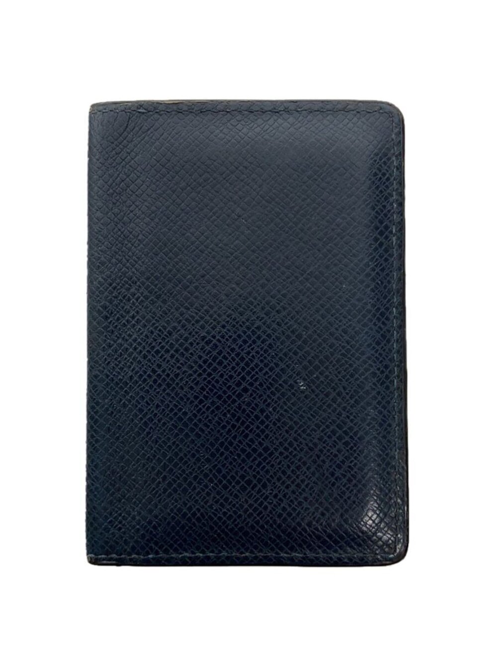 LOUIS VUITTON Organizer de Poche Taiga Cowhide Navy Blue Solid